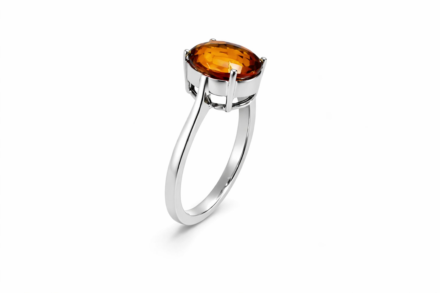 7.34 ct Genuine Citrine Oval Ring