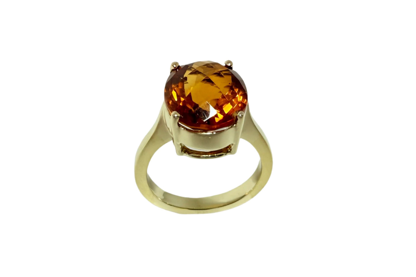 7.34 ct Genuine Citrine Oval Ring