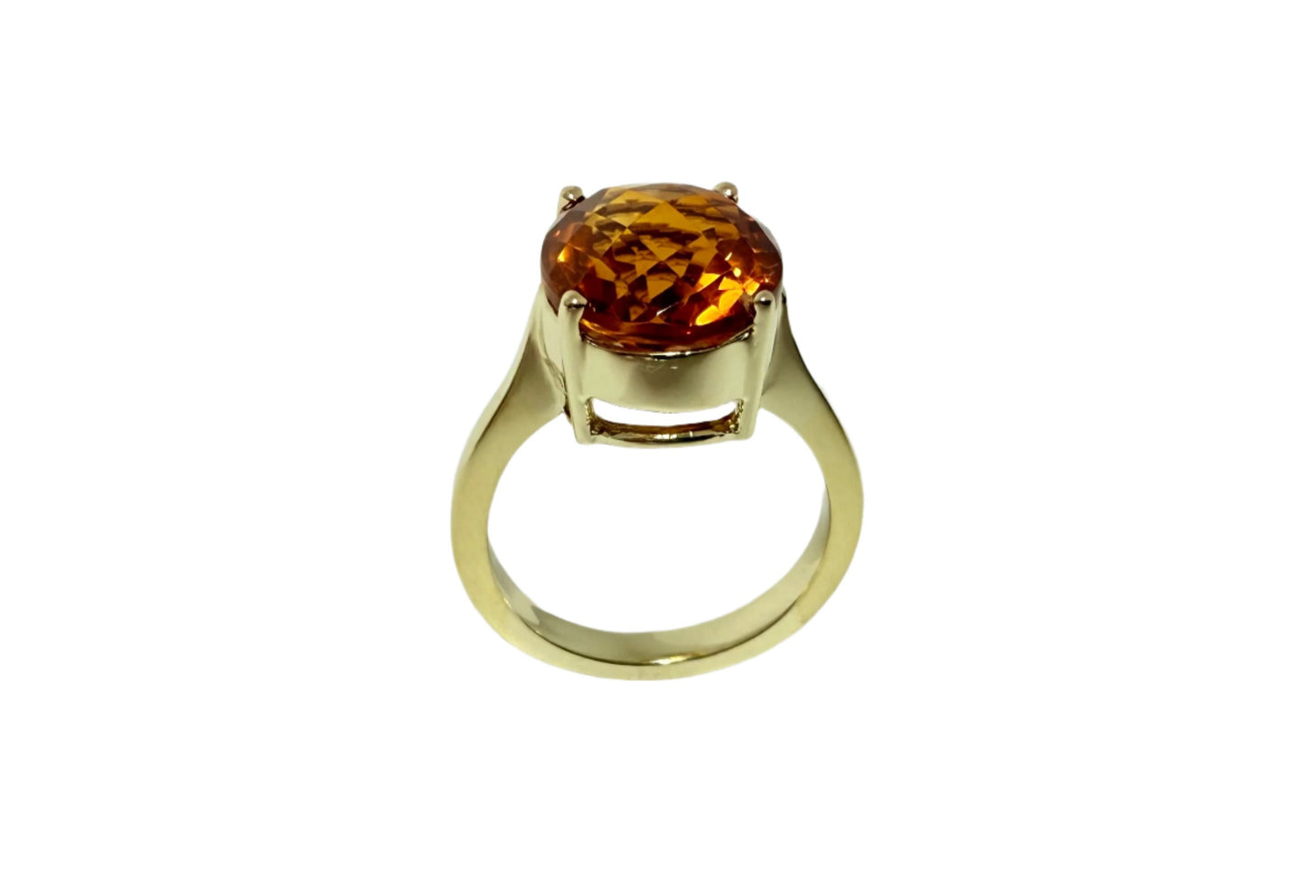 7.34 ct Genuine Citrine Oval Ring