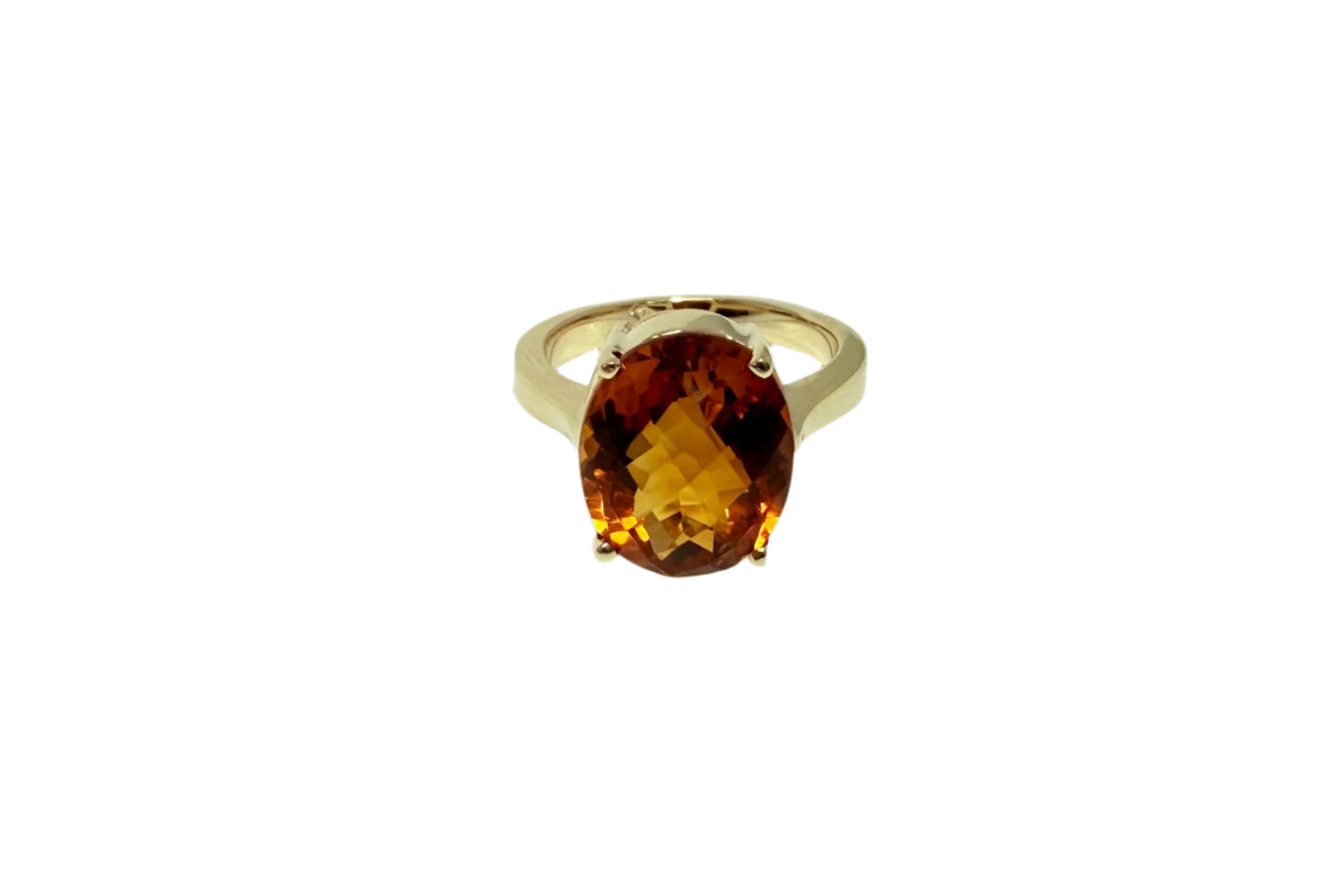 7.34 ct Genuine Citrine Oval Ring