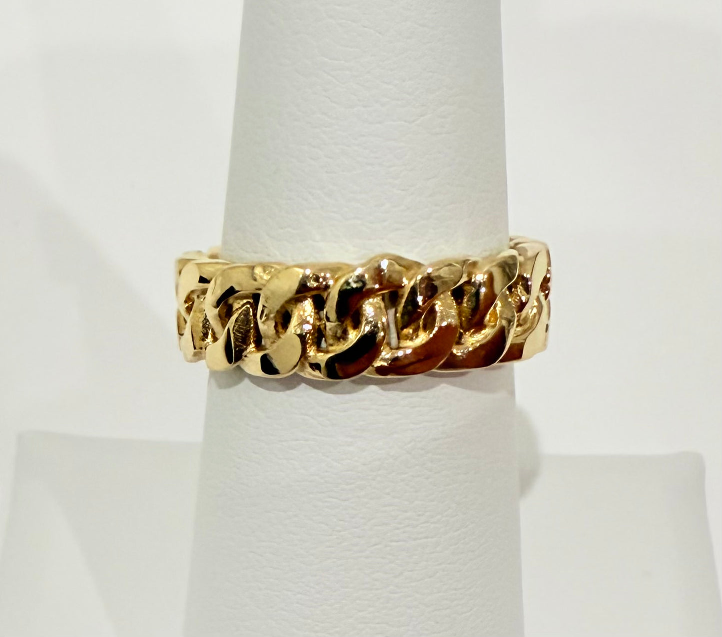 6mm All Around Cuban Link Ring