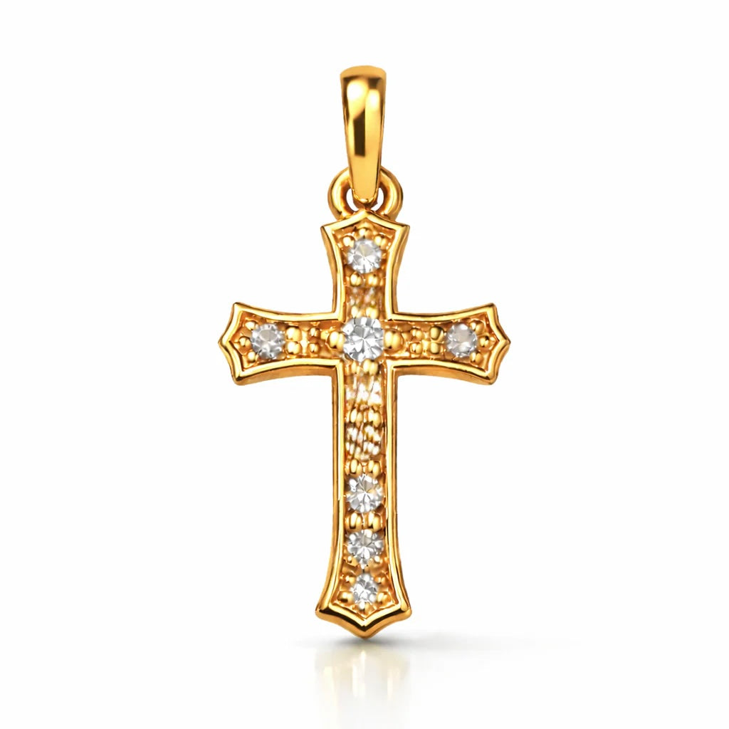 .10 ctw Round Diamond Cross Pendant