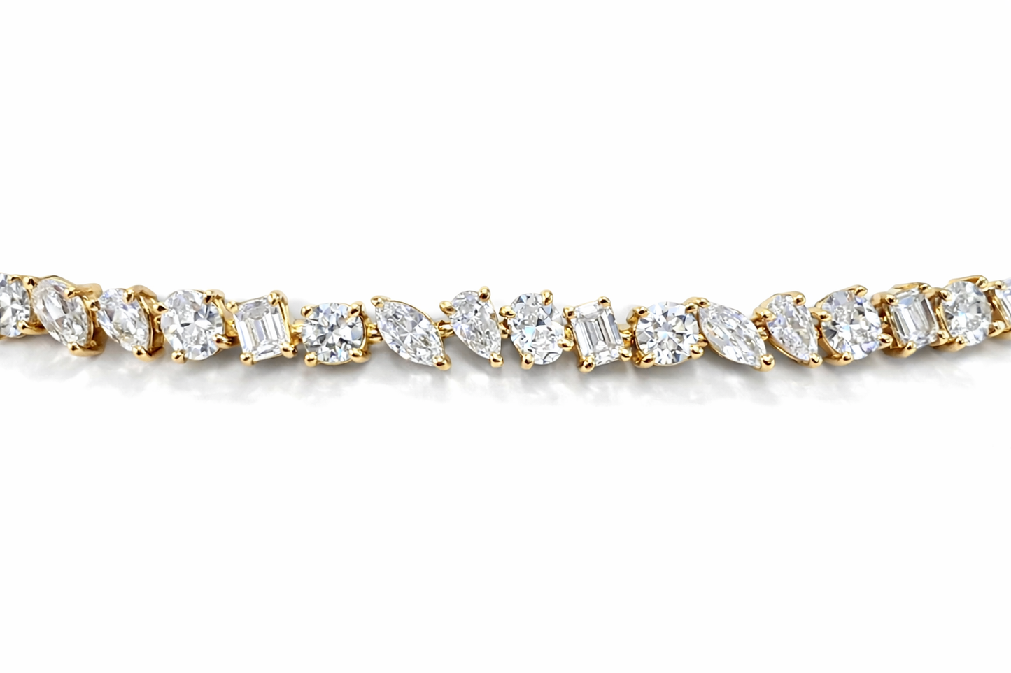 9.25 ctw Five Shape Diamond Tennis Bracelet