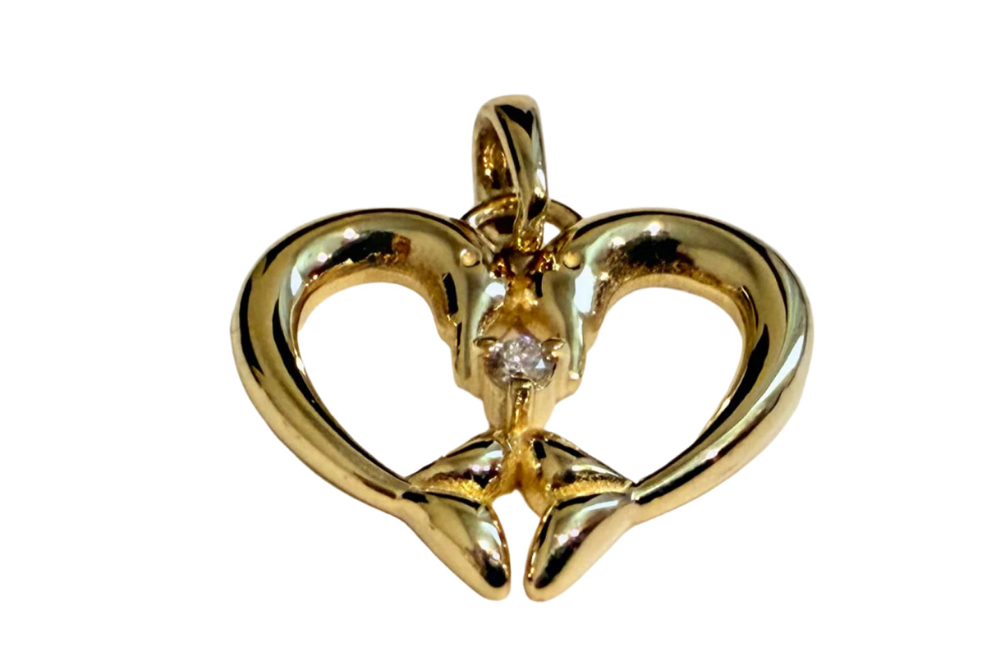 0.03 ct Diamond Dolphin Pendant