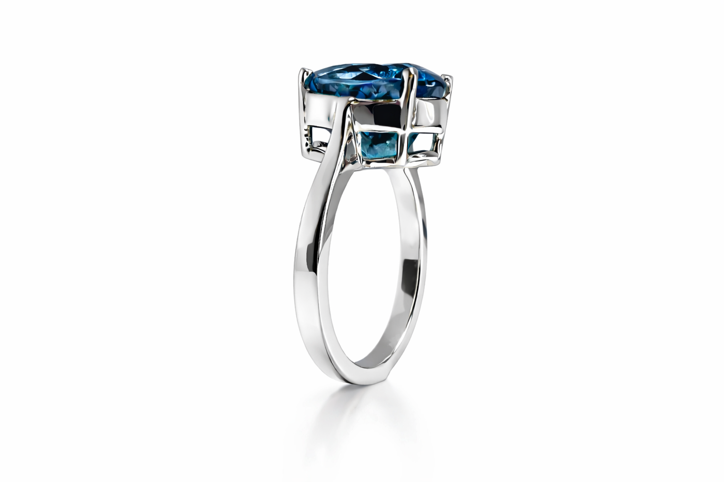 10.26 ct Genuine Blue Topaz Oval Ring