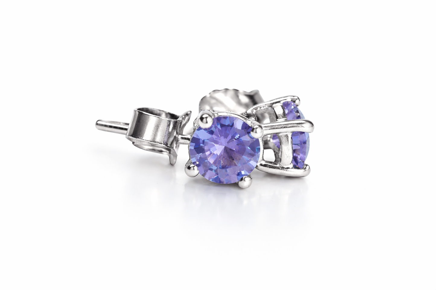 .50 ctw Genuine Purple Sapphire Earrings