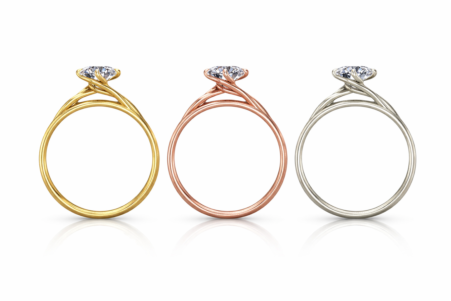 0.59 ctw Round Solitaire Diamond Engagement Ring