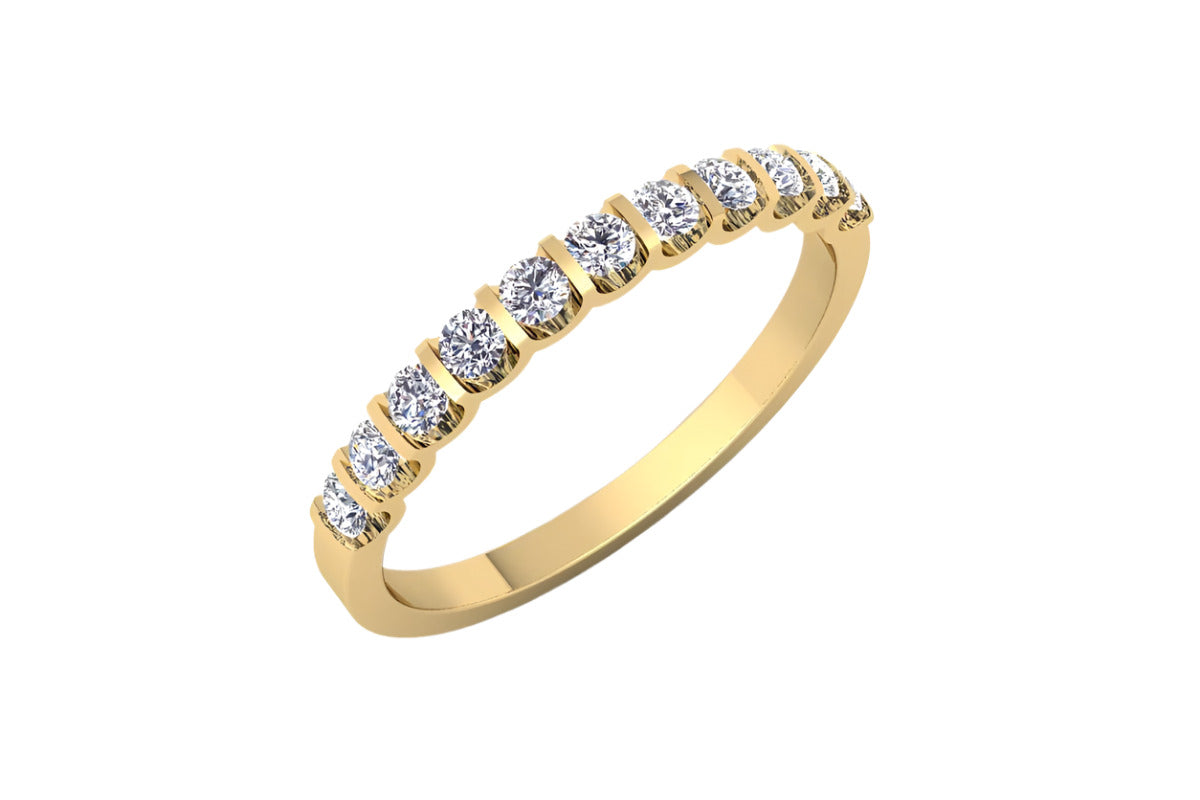 0.55 ctw Half Eternity Diamond Ring