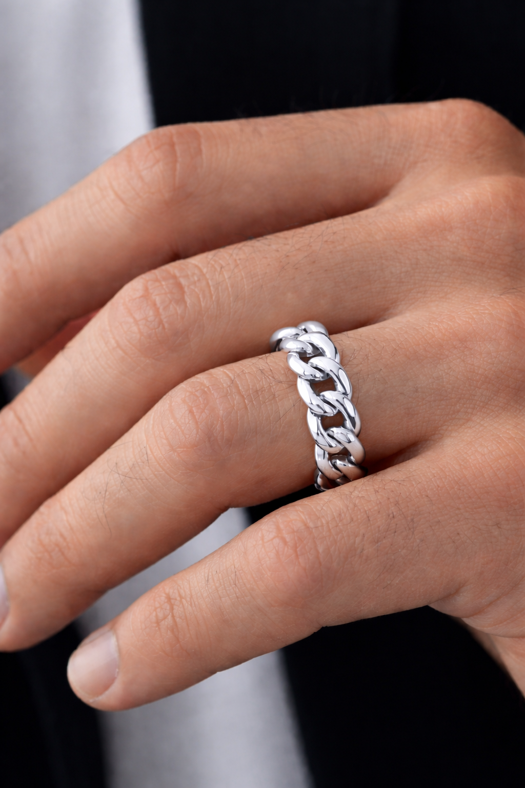 6mm All The Way Cuban Link Ring