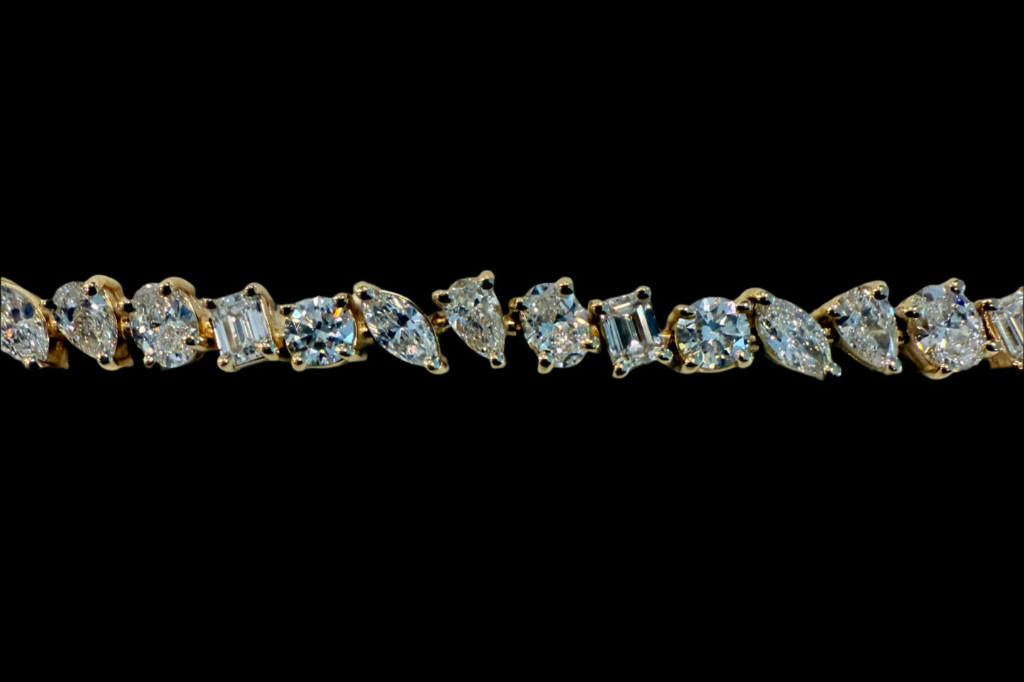 9.25 ctw Five Shape Diamond Tennis Bracelet