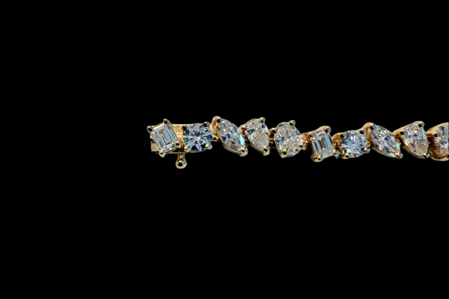 9.25 ctw Five Shape Diamond Tennis Bracelet