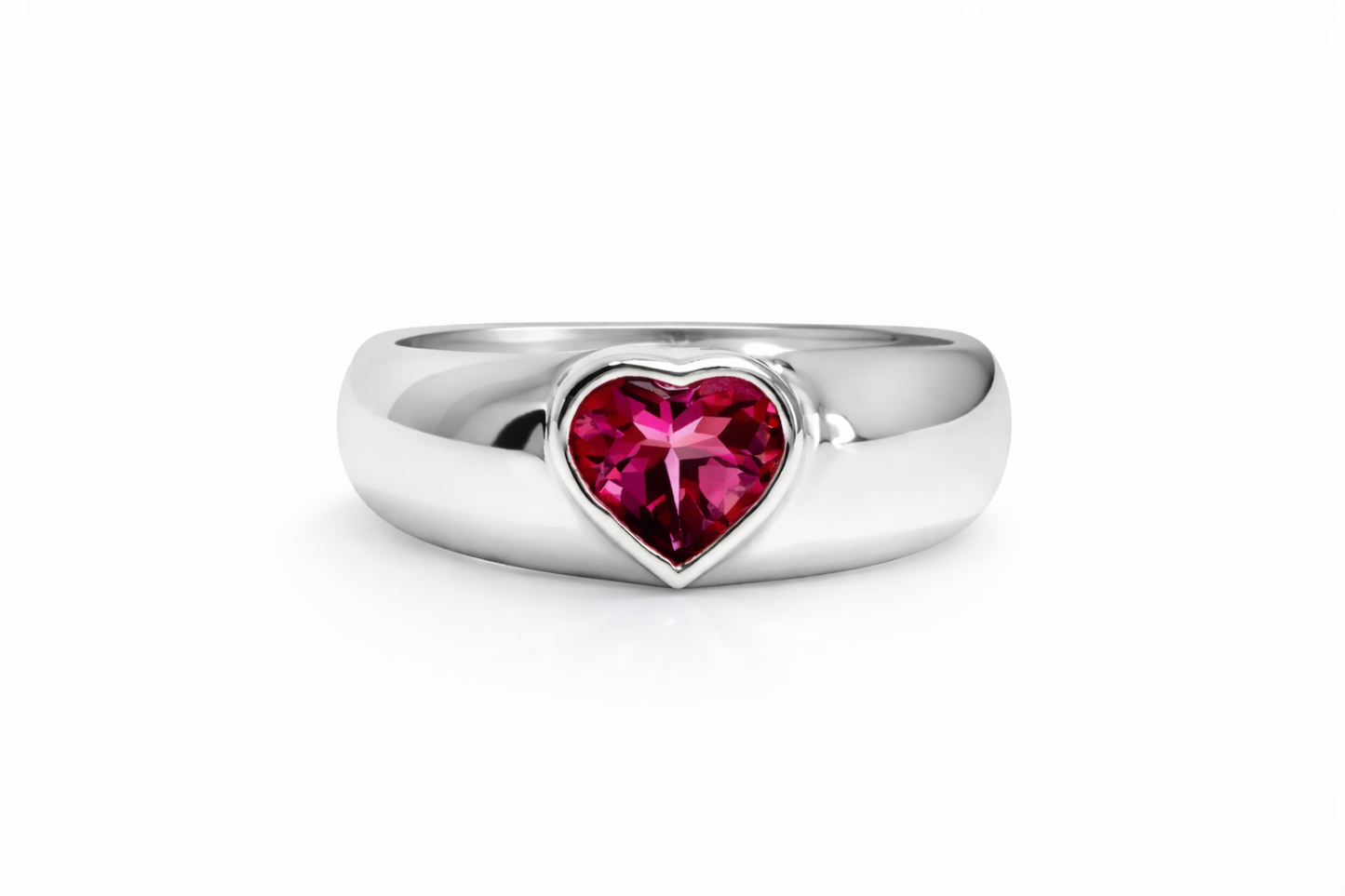 7mm Genuine Heart Pink Topaz