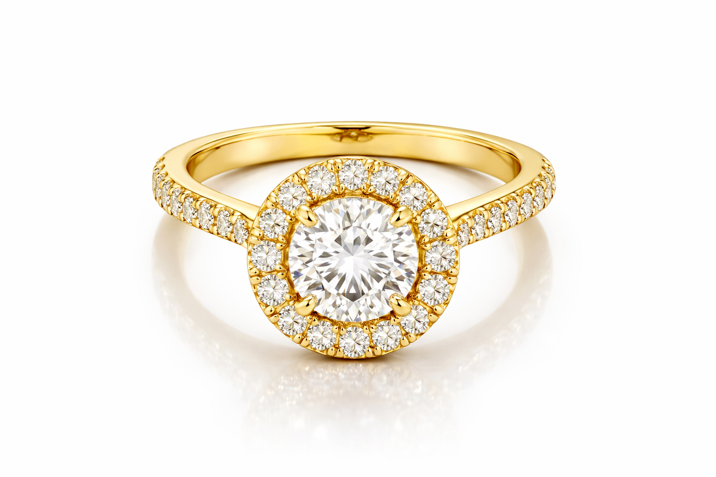 1.489 ctw Halo Diamond Engagement Ring