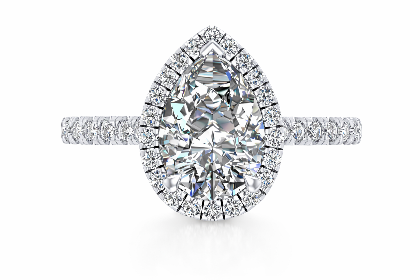 1.83 ctw Pear Diamond Certified Ring