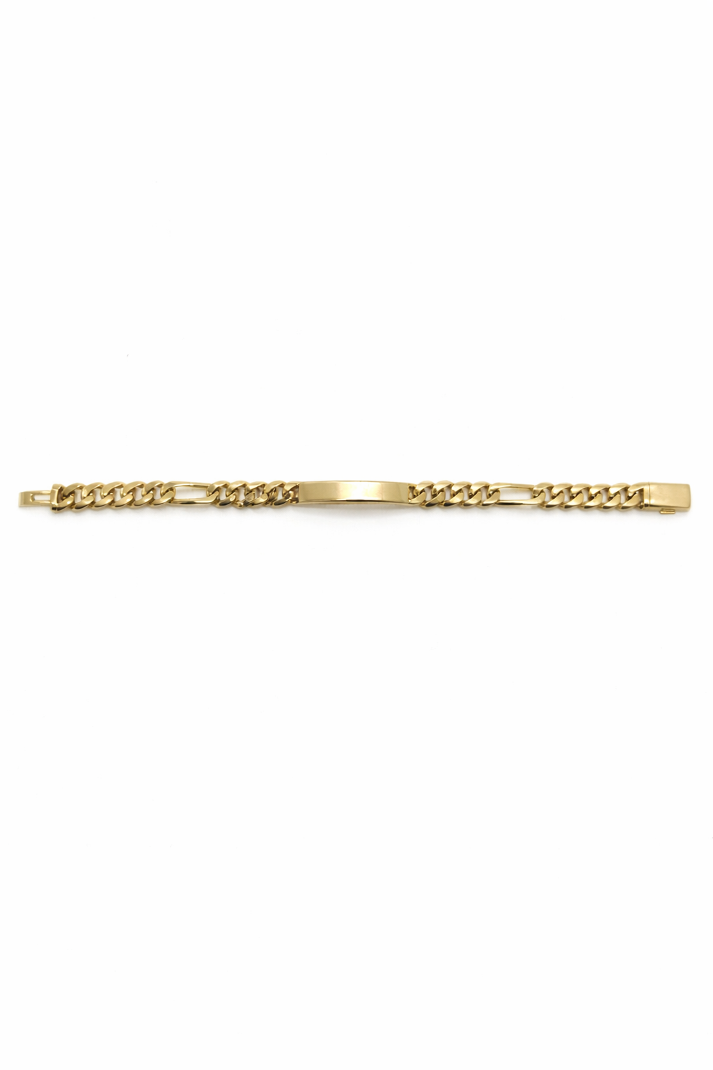 9.5mm Cuban Link Figaro ID Bracelet