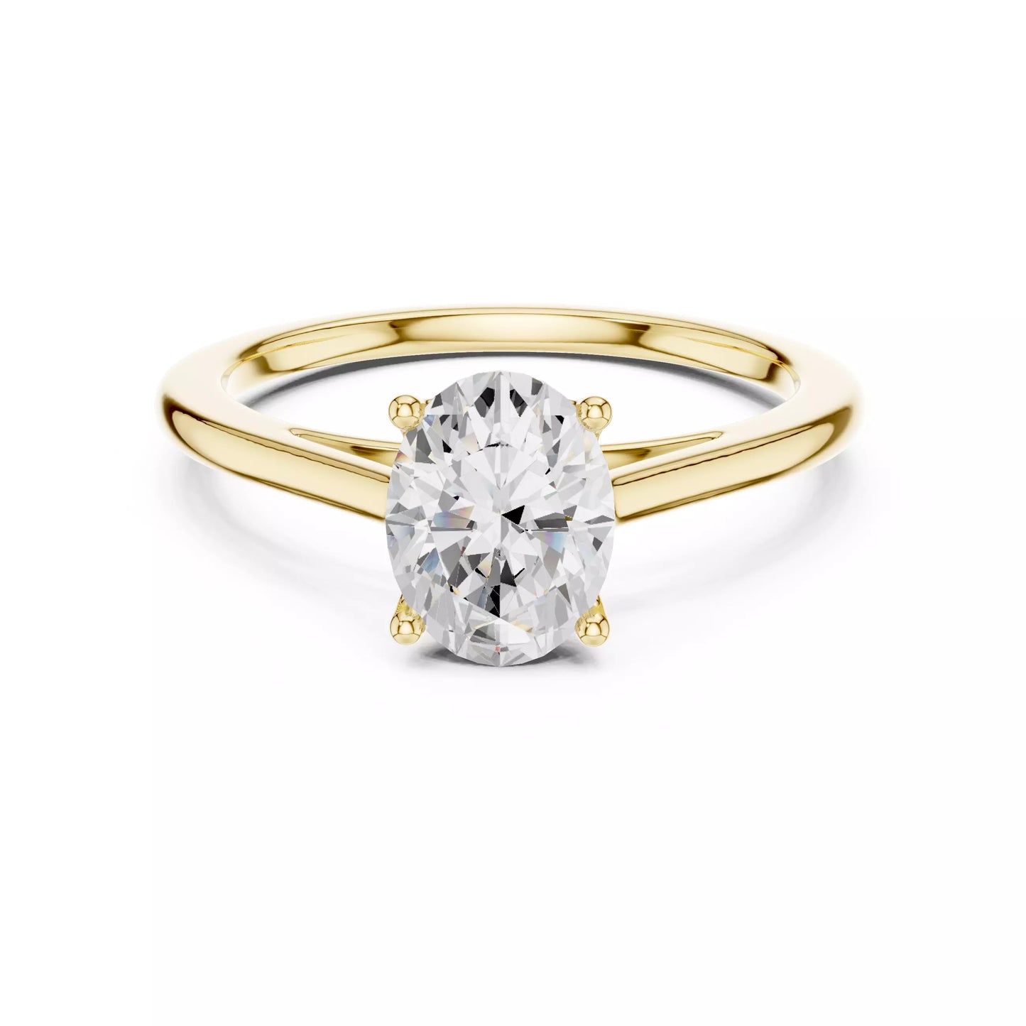 1.00 ctw Oval Diamond Solitaire Engagement Ring