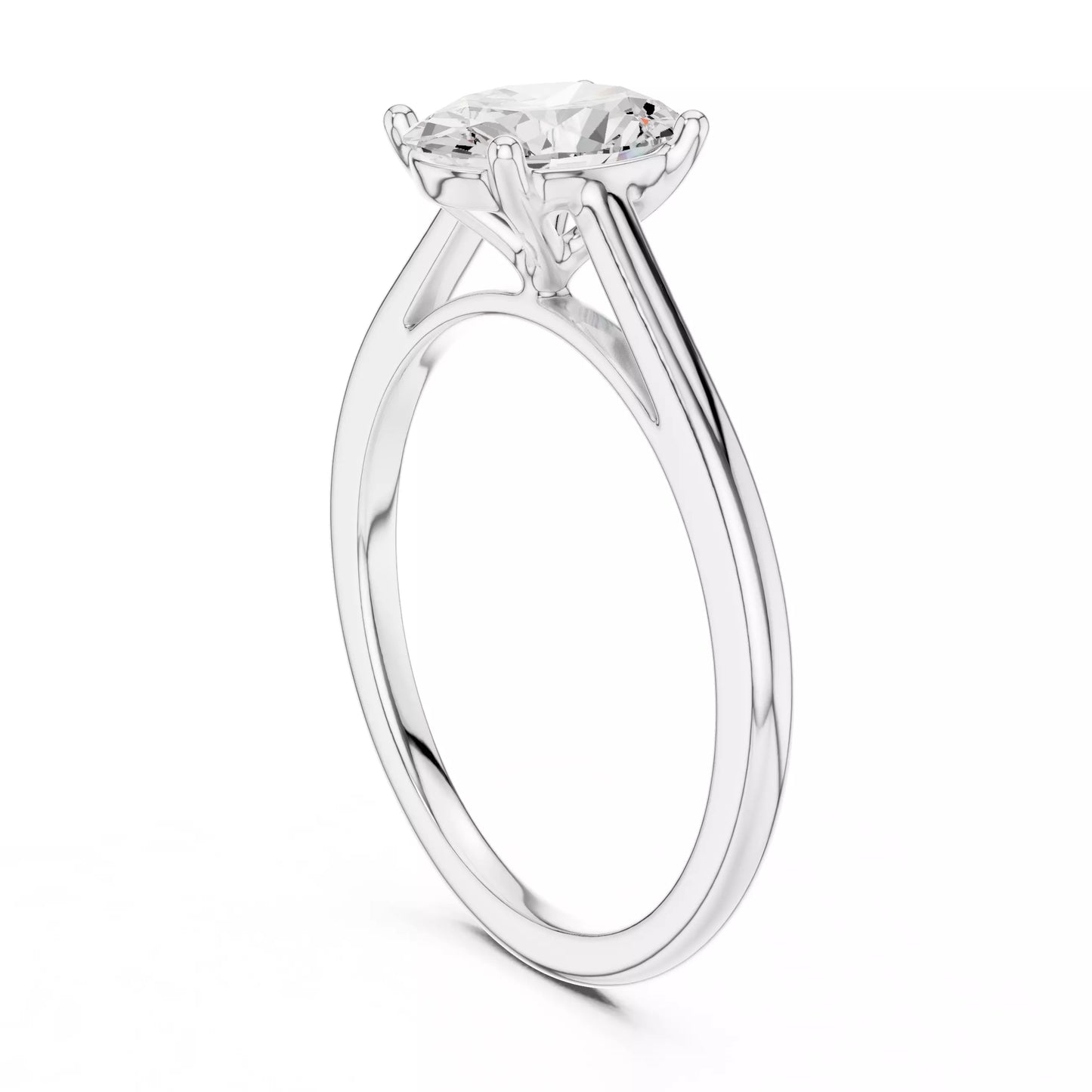 1.00 ctw Oval Diamond Solitaire Engagement Ring