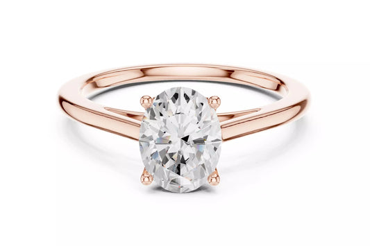 1.00 ctw Oval Diamond Solitaire Engagement Ring