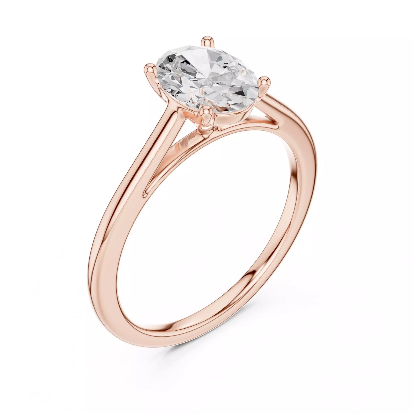 1.00 ctw Oval Diamond Solitaire Engagement Ring