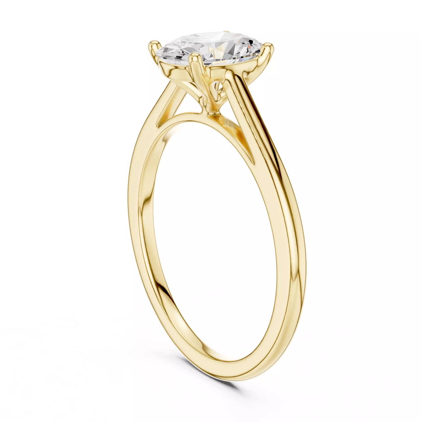 1.00 ctw Oval Diamond Solitaire Engagement Ring