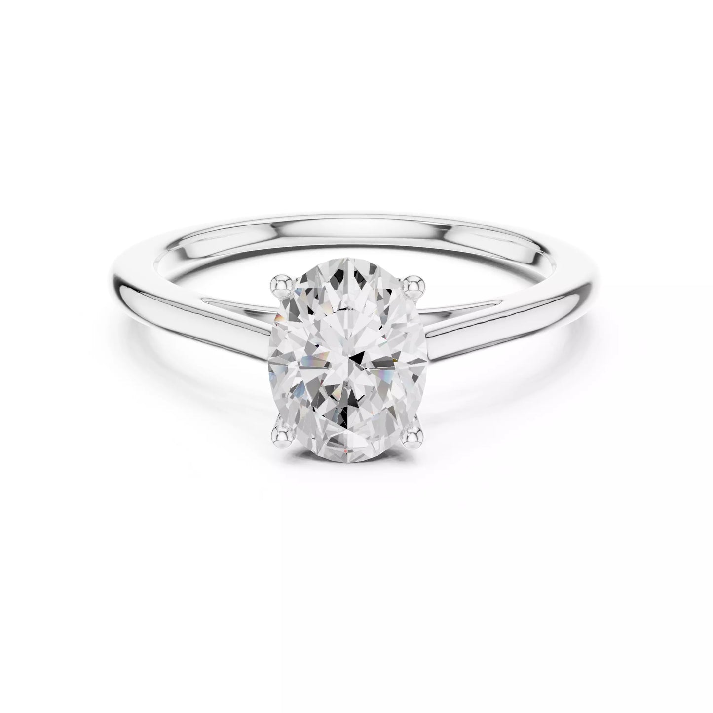 1.00 ctw Oval Diamond Solitaire Engagement Ring
