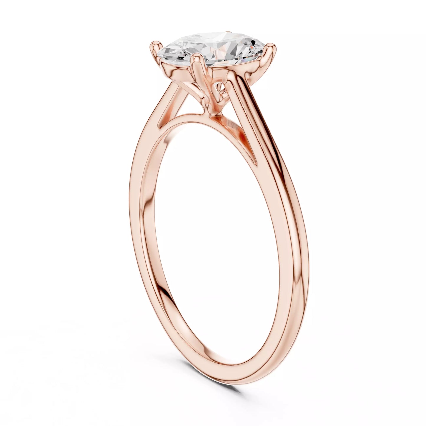 1.00 ctw Oval Diamond Solitaire Engagement Ring
