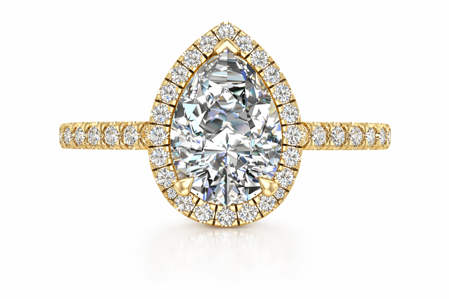 1.83 ctw Pear Diamond Certified Ring