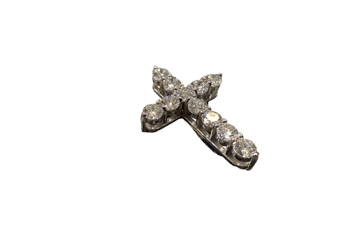 2.7 ctw Round Tennis Diamond Cross Pendant