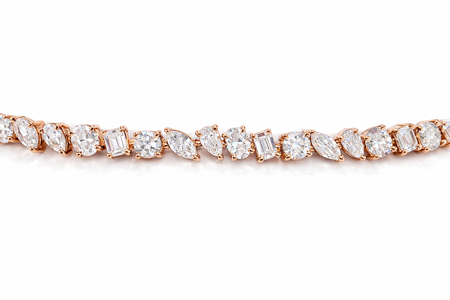 9.25 ctw Five Shape Diamond Tennis Bracelet