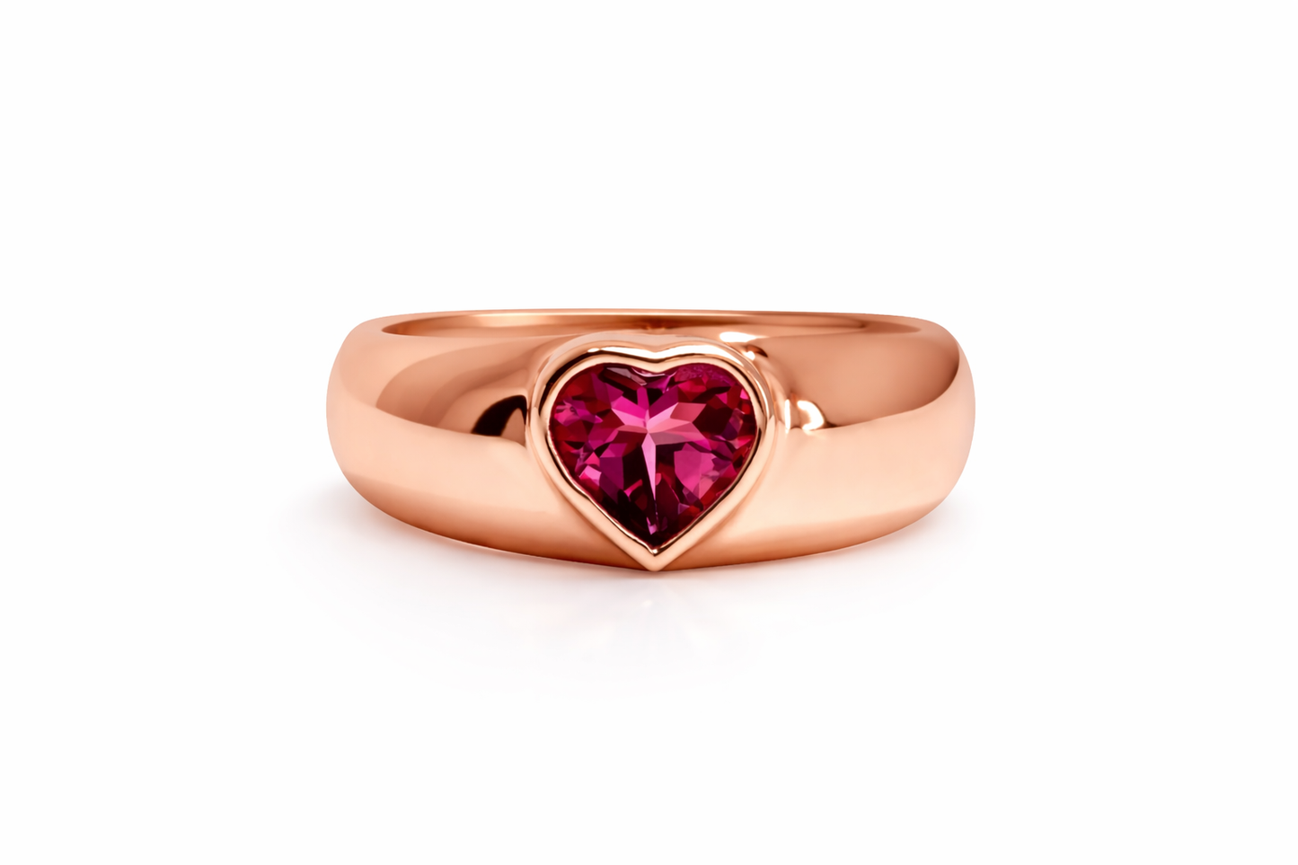 7mm Genuine Heart Pink Topaz