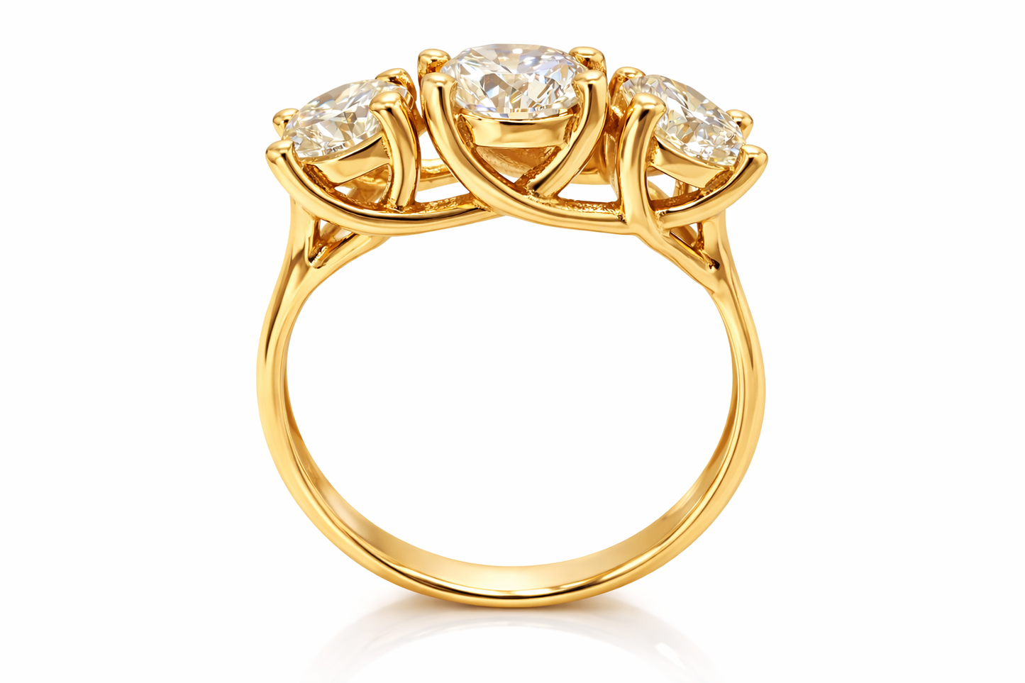 1.5 ctw Three Diamond Stone Ring