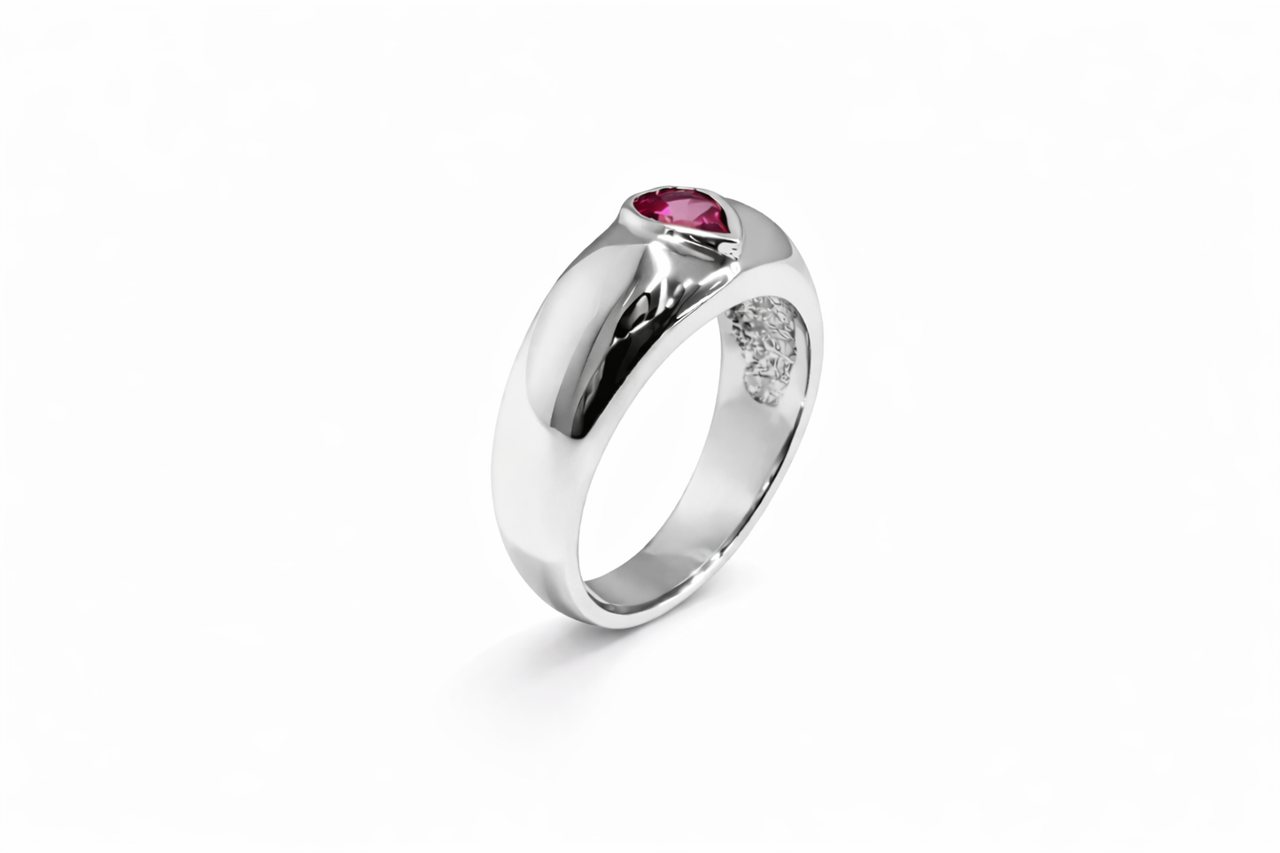 7mm Genuine Heart Pink Topaz