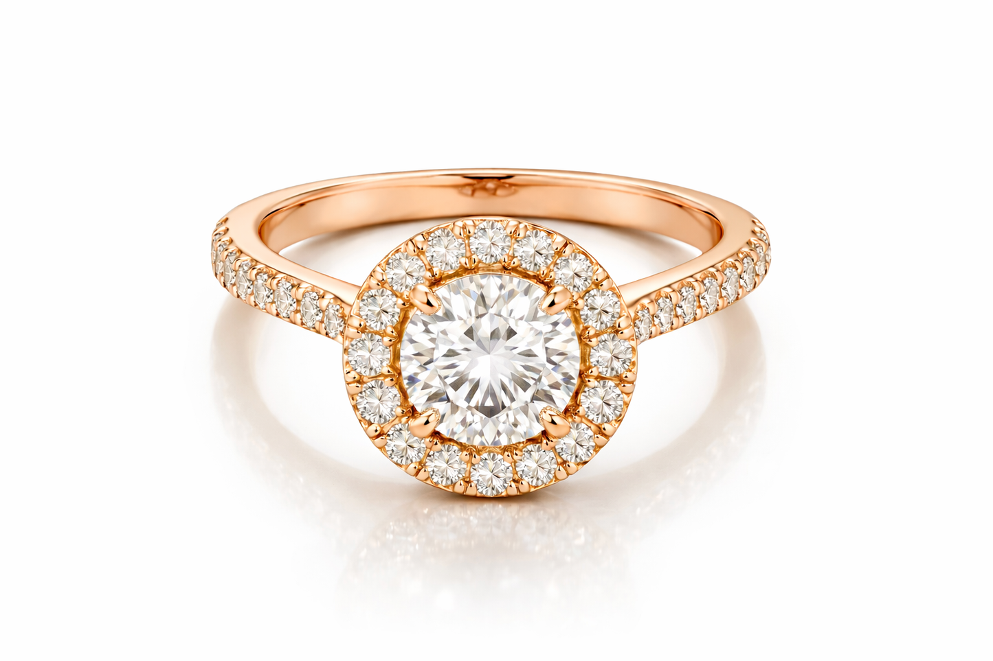 1.489 ctw Halo Diamond Engagement Ring
