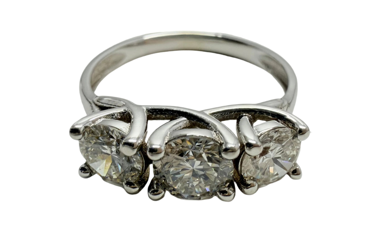 1.5 ctw Three Diamond Stone Ring