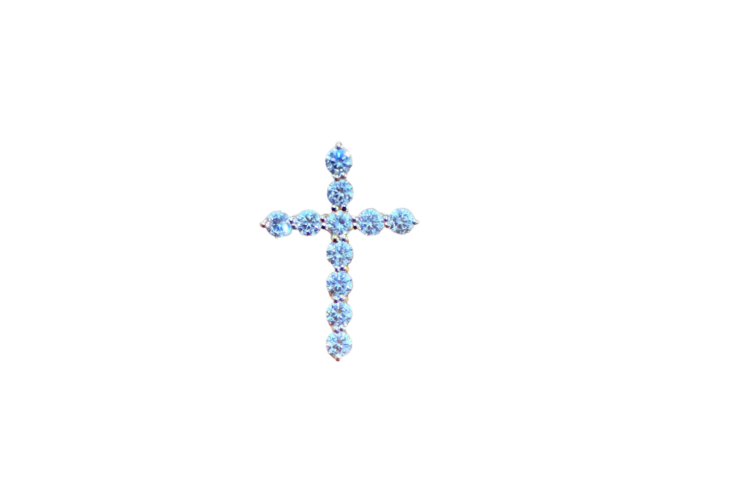 .93 ctw Round Tennis Diamond Cross Pendant