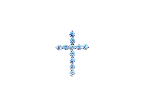 .93 ctw Round Tennis Diamond Cross Pendant