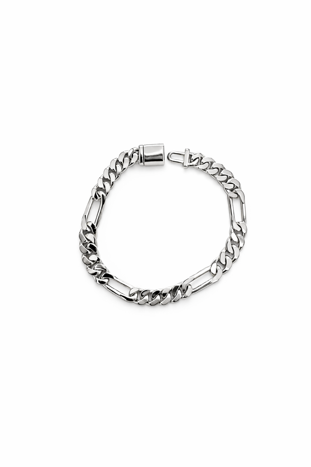 8mm Cuban Link Figaro Bracelet