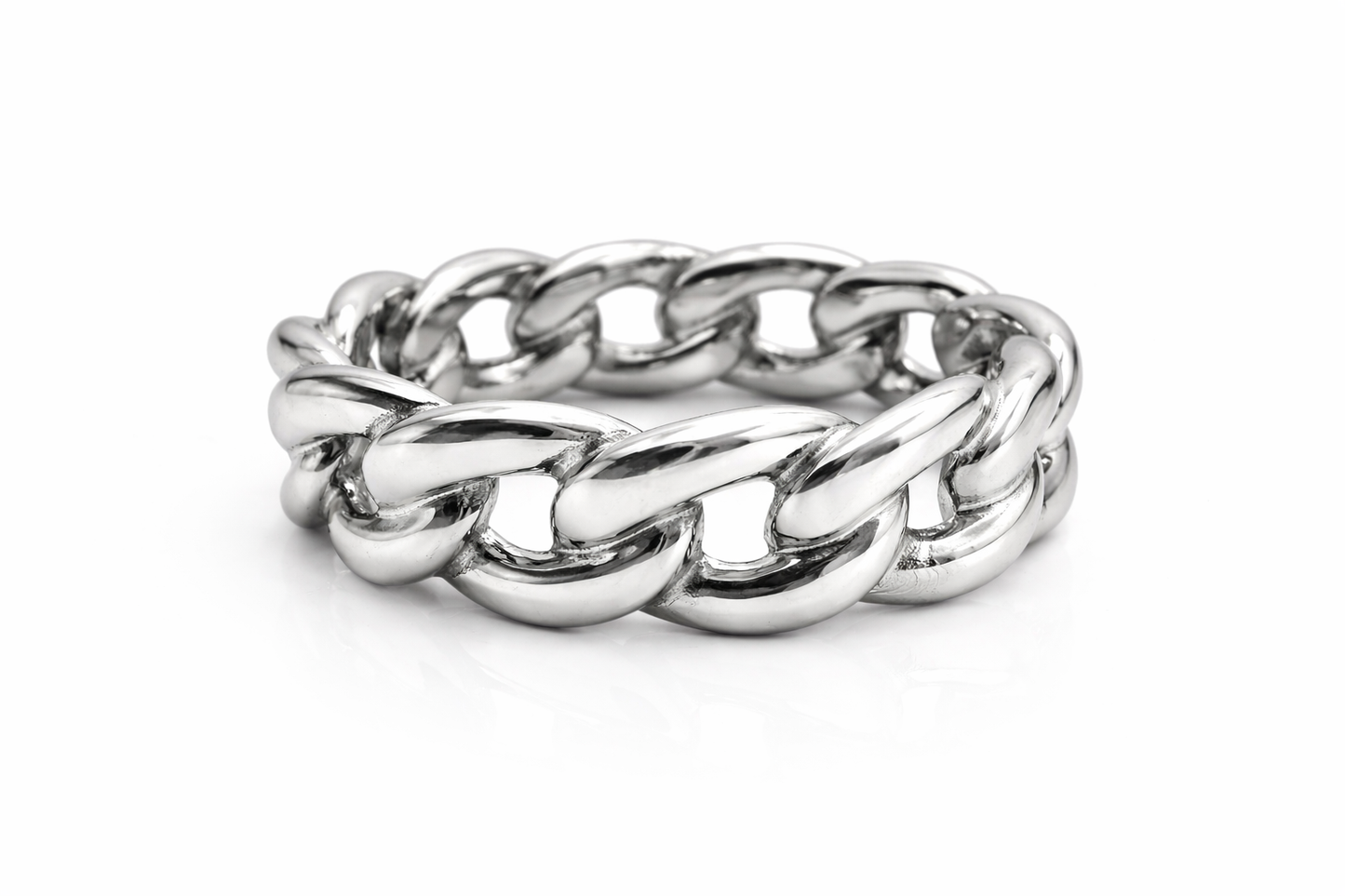 6mm All The Way Cuban Link Ring
