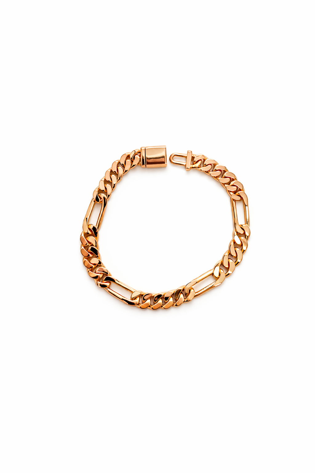 8mm Cuban Link Figaro Bracelet
