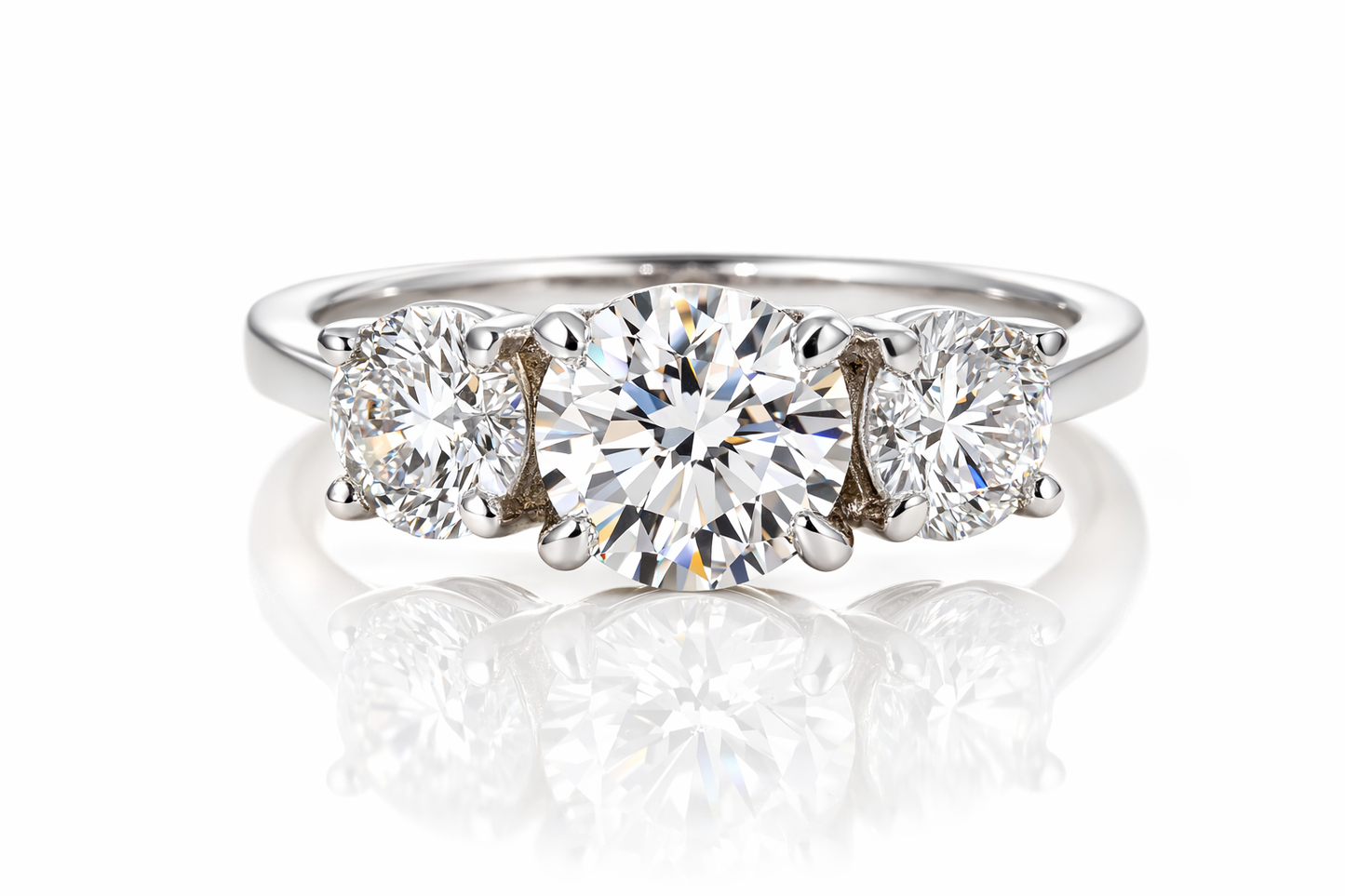 1.5 ctw Three Diamond Stone Ring