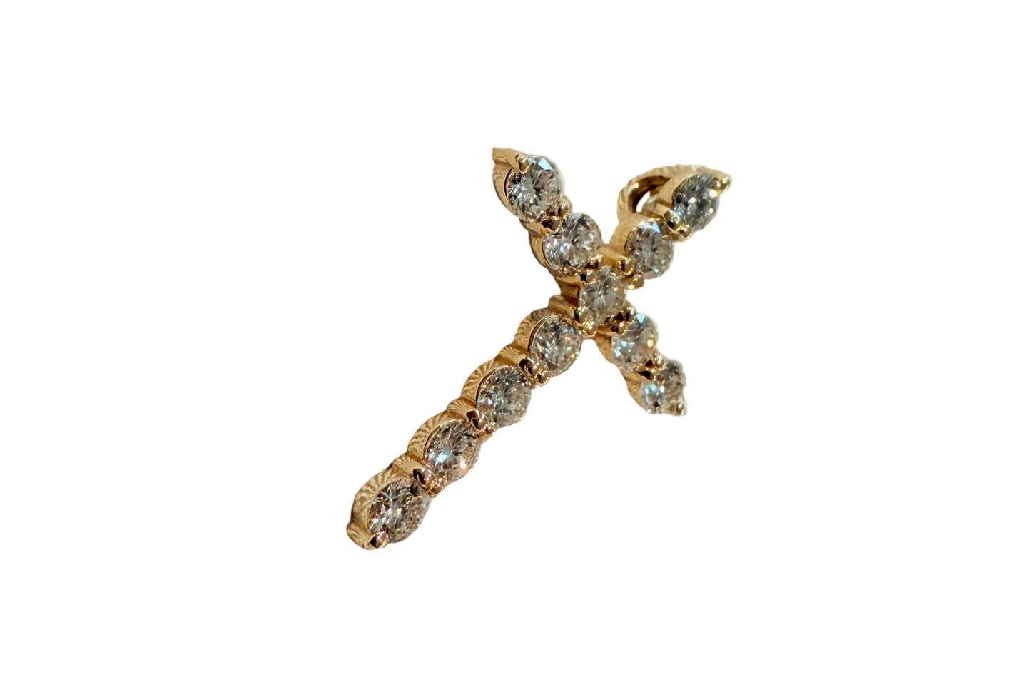 .93 ctw Round Tennis Diamond Cross Pendant