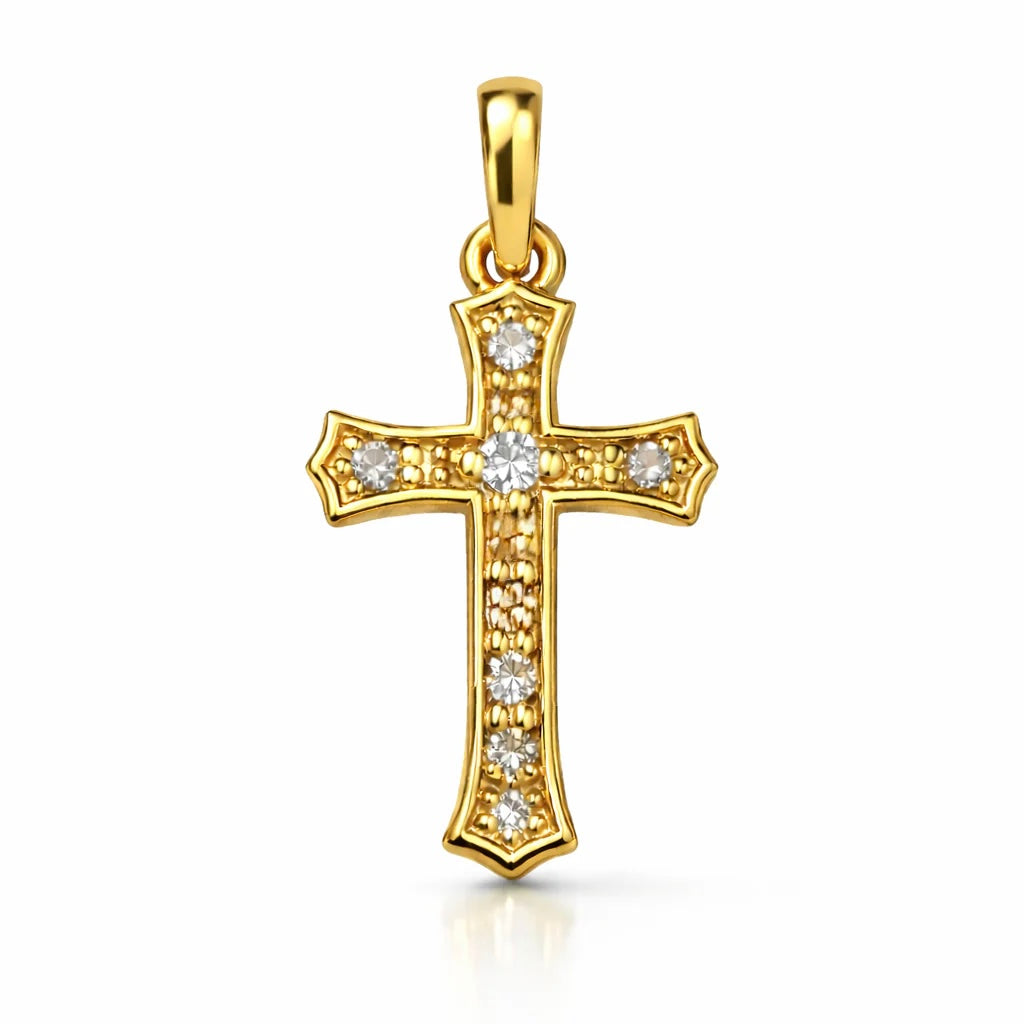 .10 ctw Round Diamond Cross Pendant