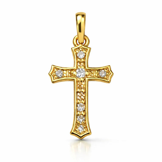 .10 ctw Round Diamond Cross Pendant