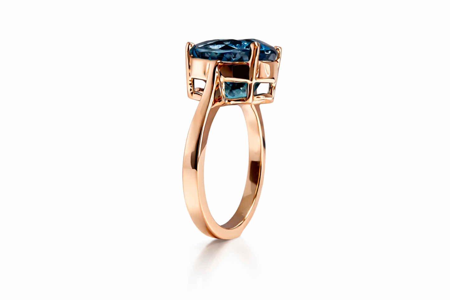 10.26 ct Genuine Blue Topaz Oval Ring
