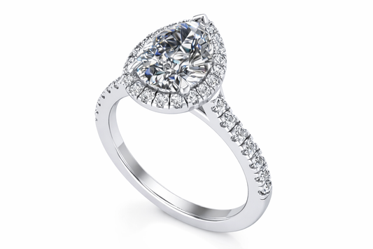 1.83 ctw Pear Diamond Certified Ring