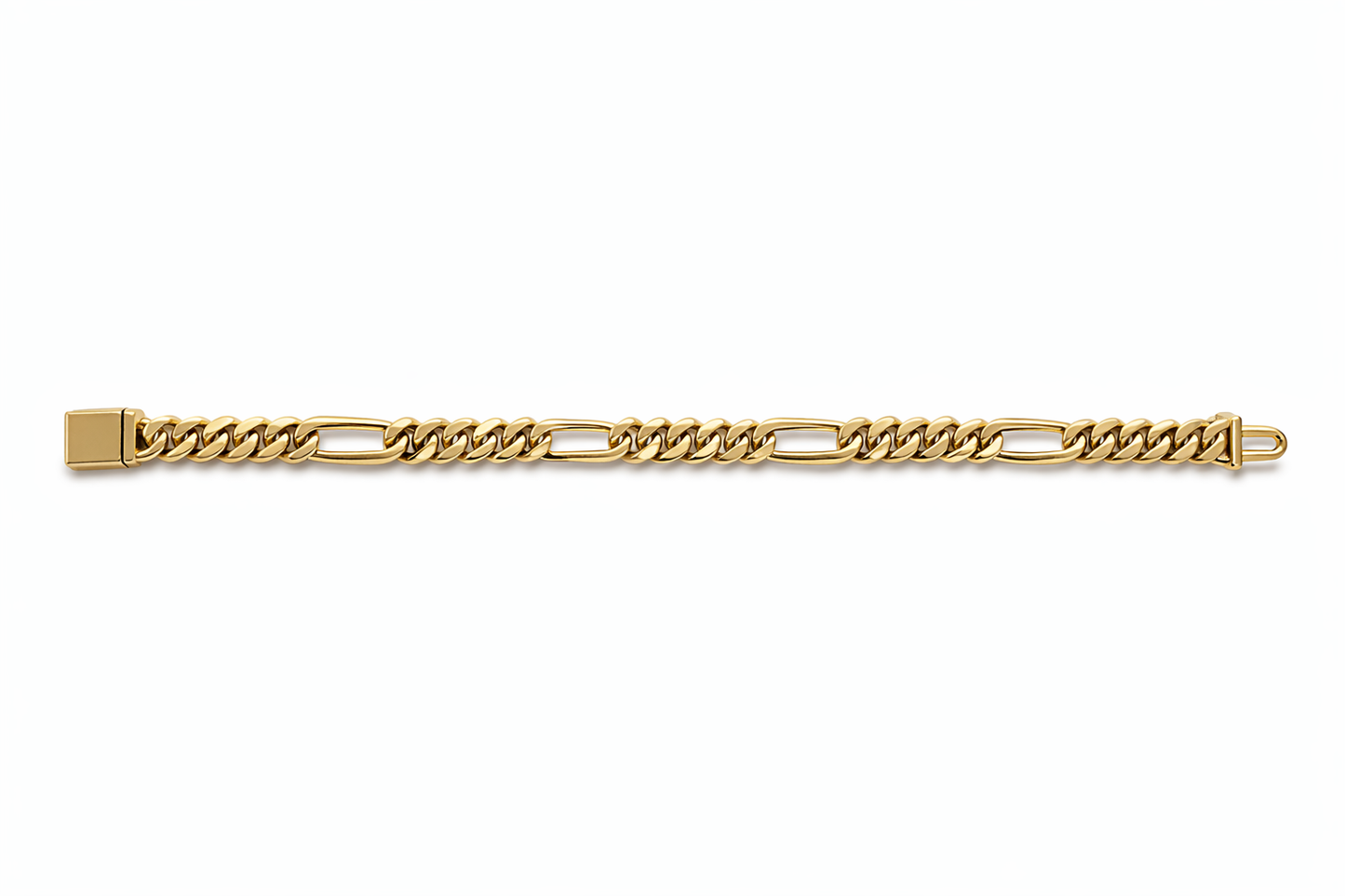 8mm Cuban Link Figaro Bracelet