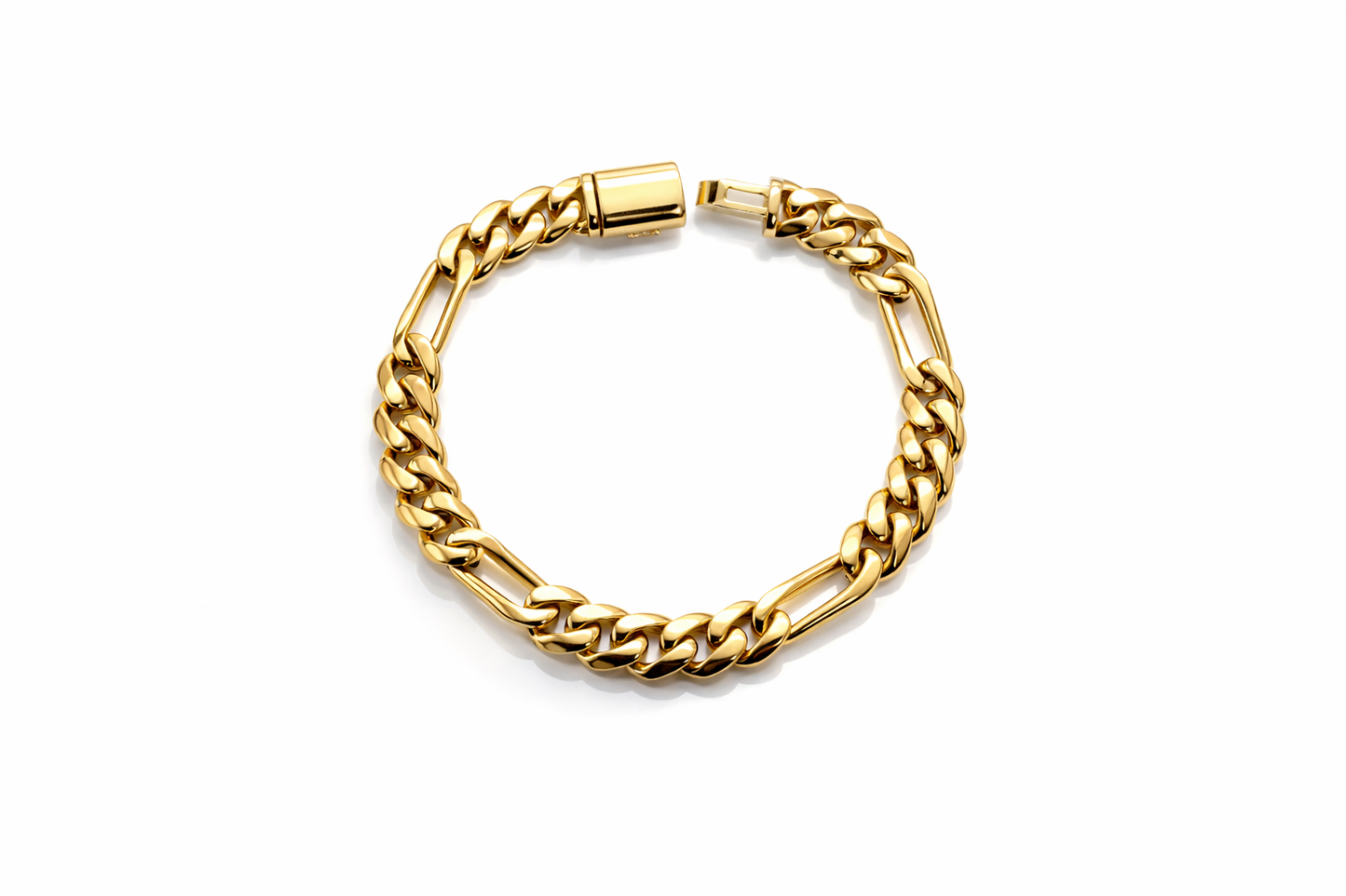 9.5mm Cuban Link Figaro Bracelet