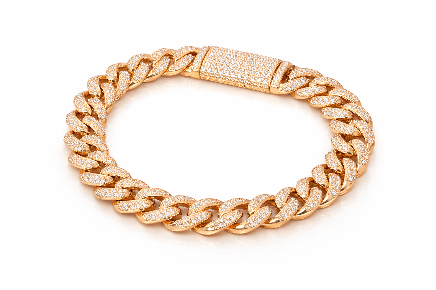 5.5 ctw 12mm Pave Diamond Cuban Link