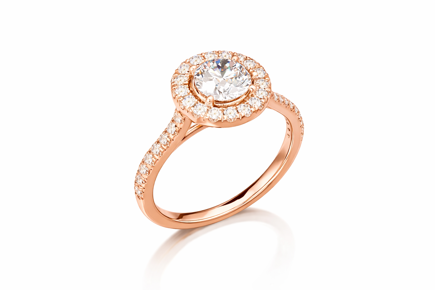 1.489 ctw Halo Diamond Engagement Ring