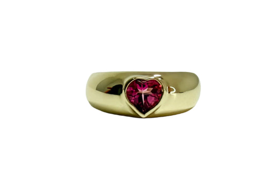 7mm Genuine Heart Pink Topaz